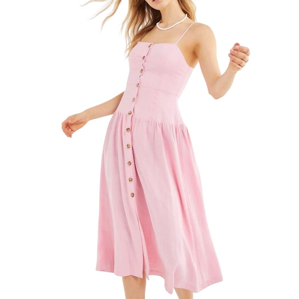 Urban Outfitters Pink Midi Dress